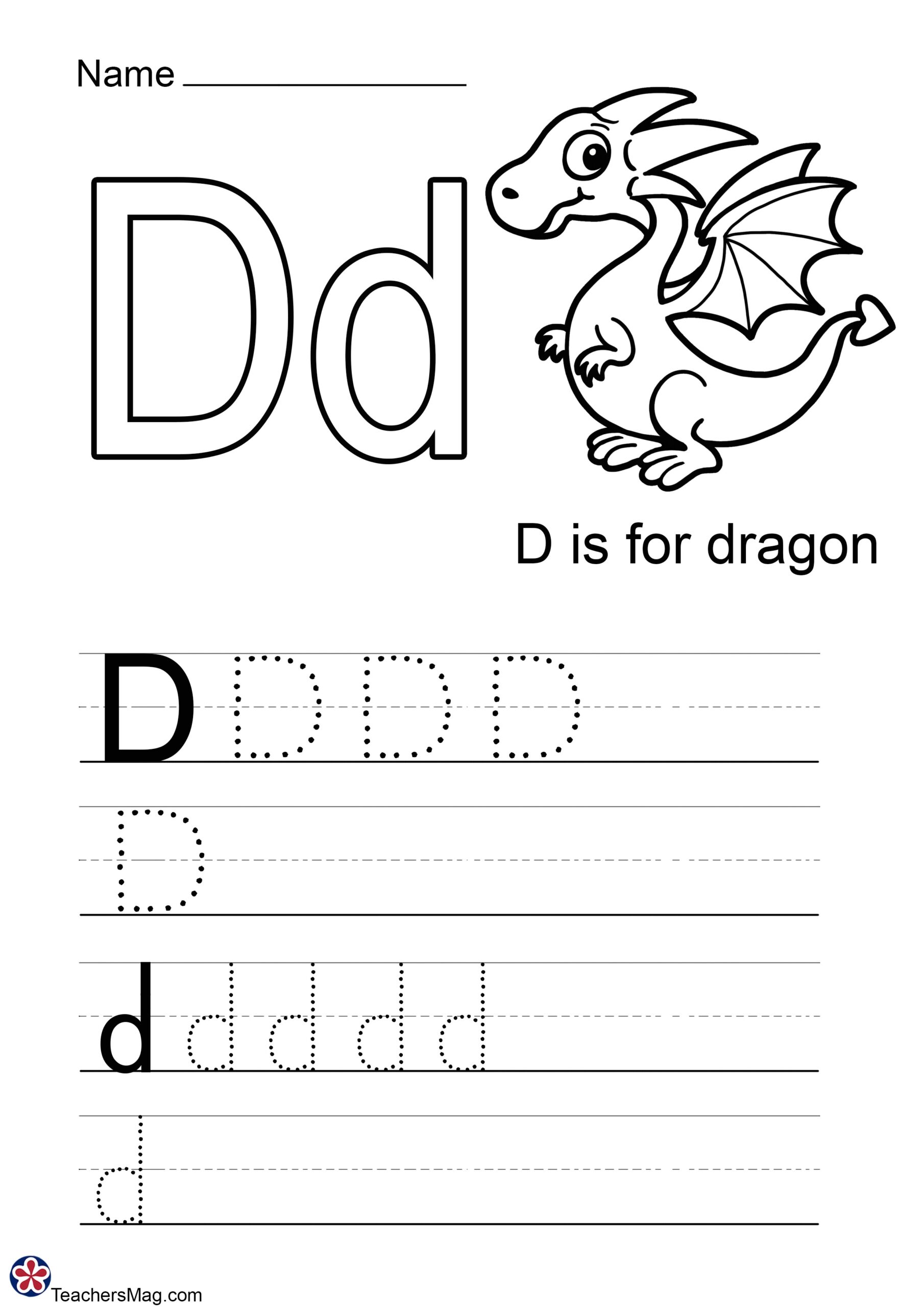 worksheets for letter d worksheets for letter d