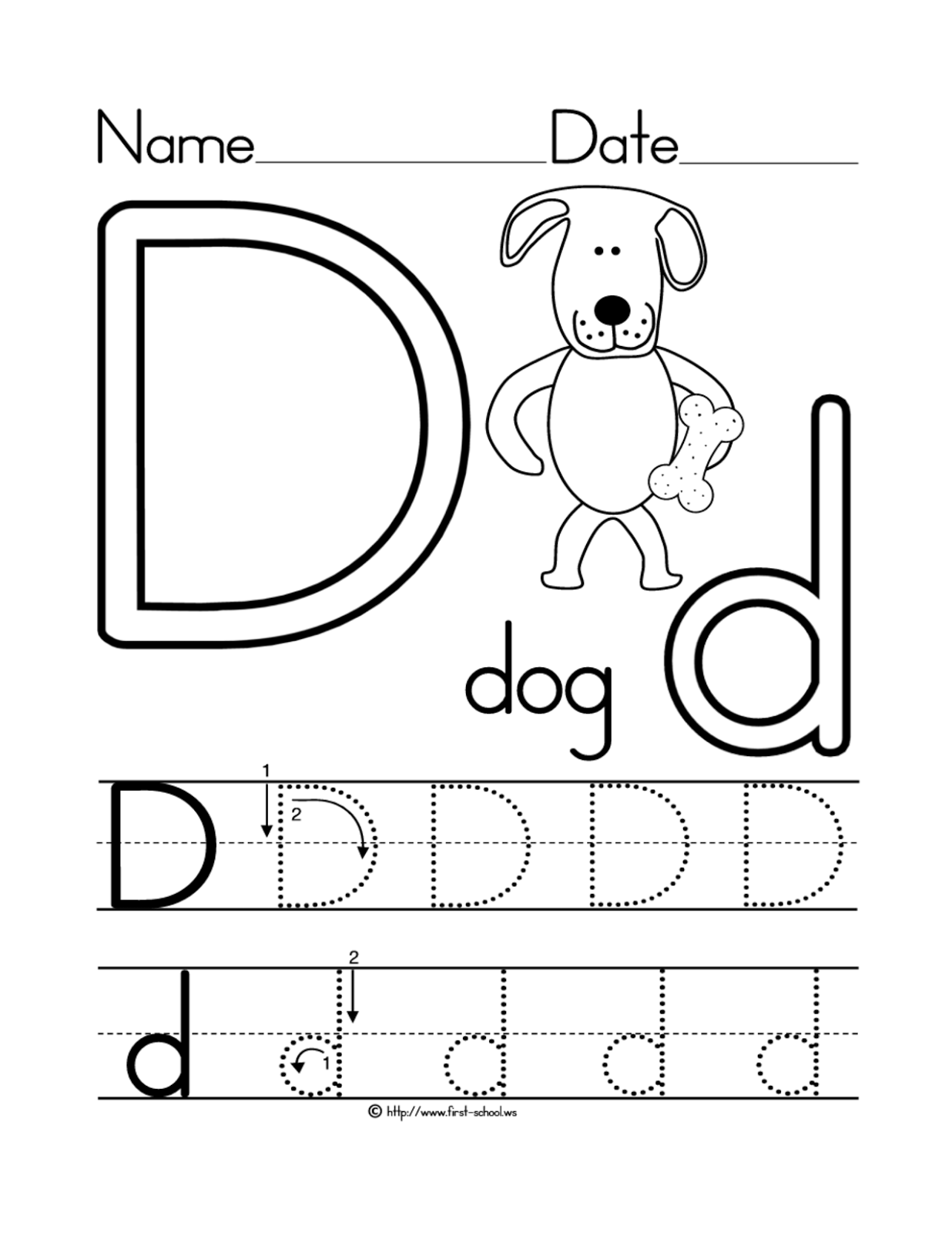 Letter D Printable Worksheets Printable Worksheets