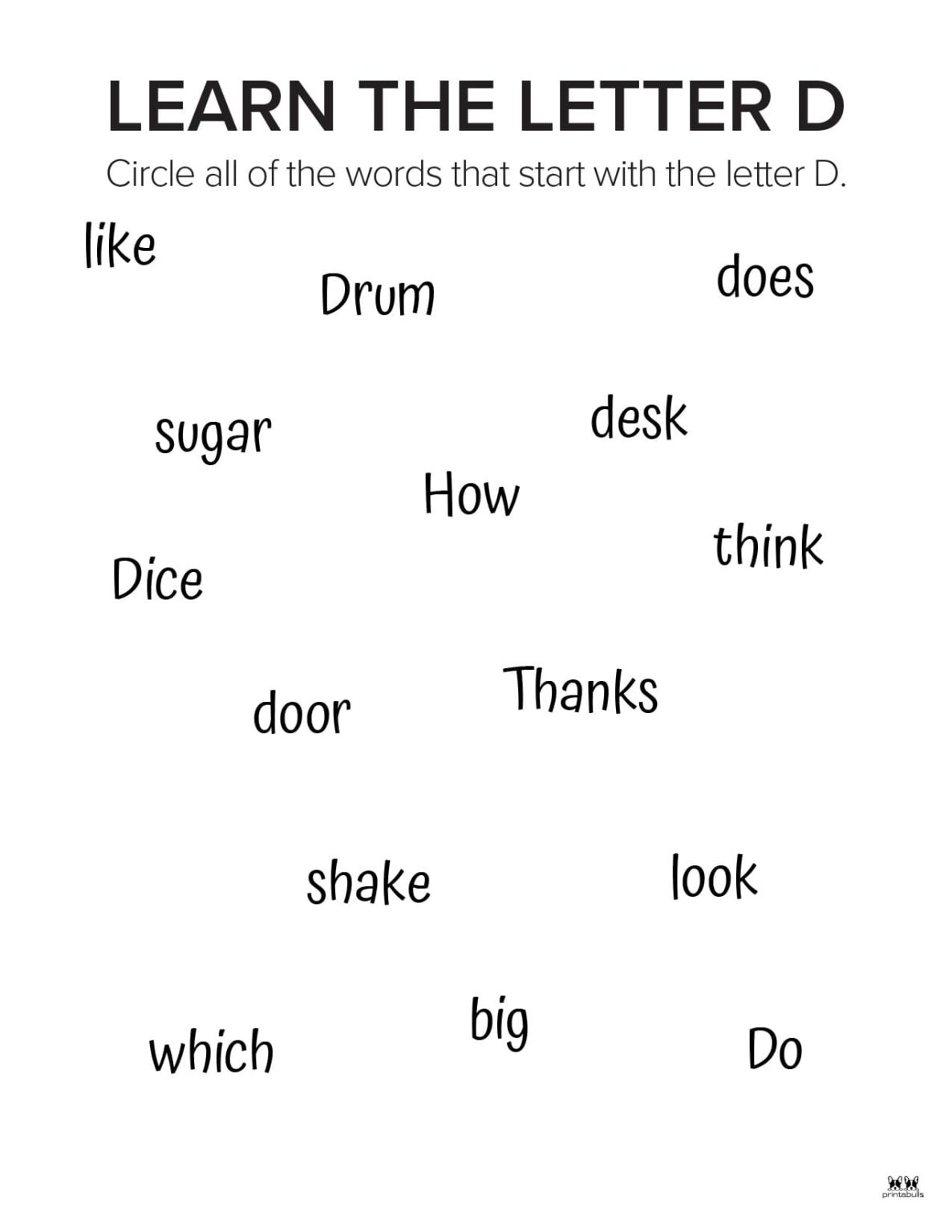 Letter D Worksheets 50 FREE Printables Printabulls