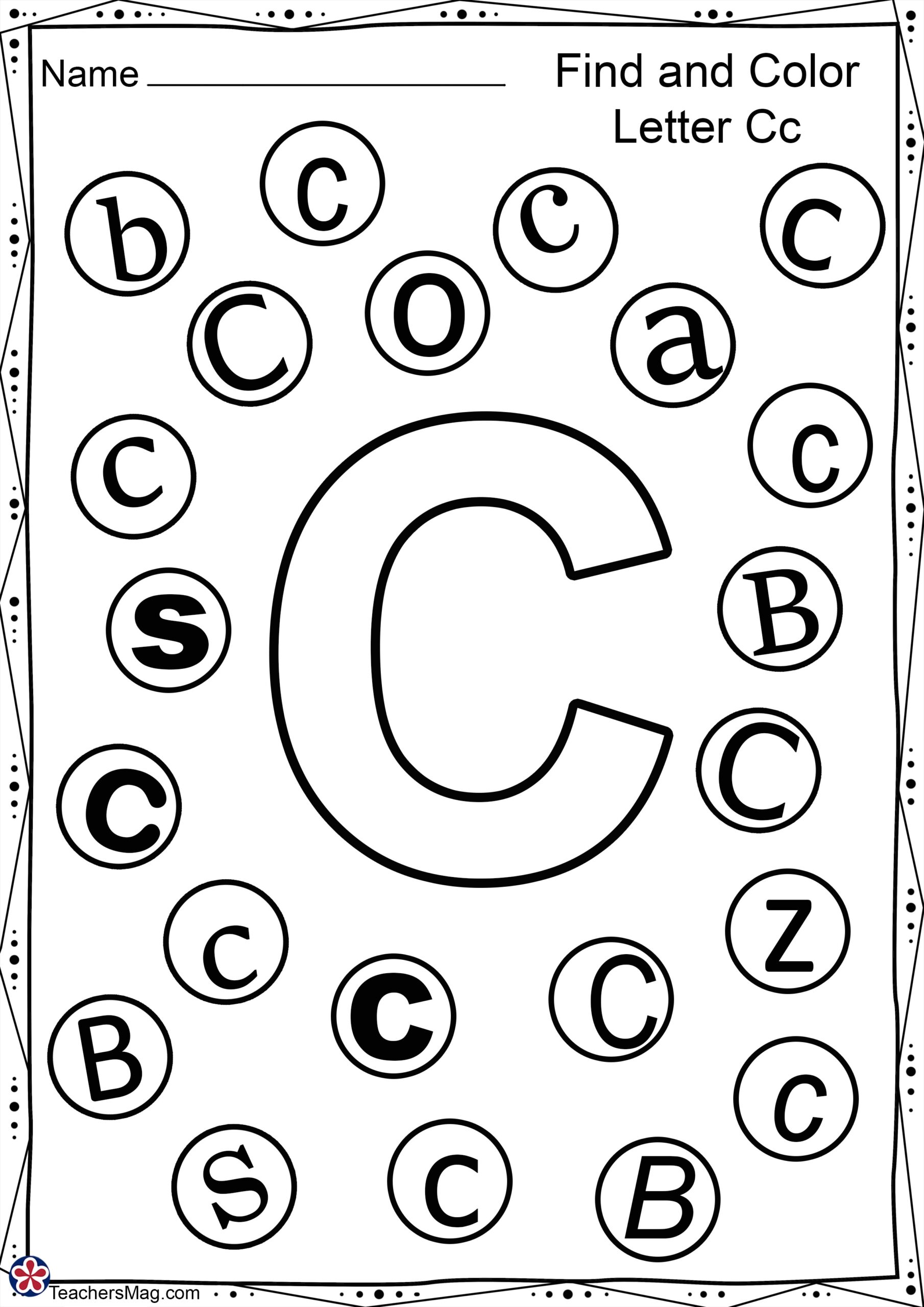 letter c work sheets