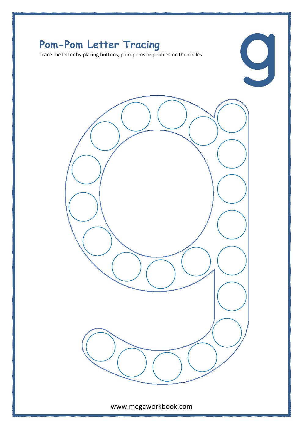 letter g worksheet preschool