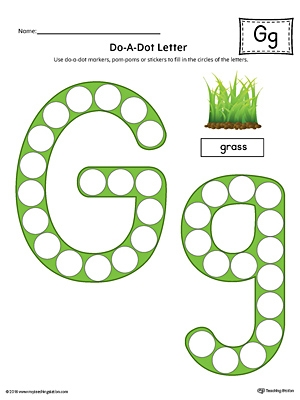 Letter G Do A Dot Worksheet Color MyTeachingStation