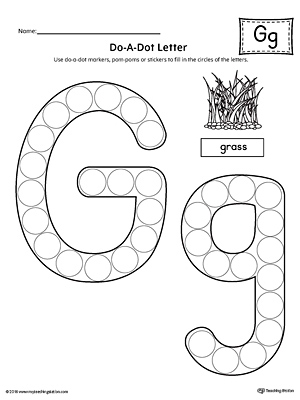 Letter G Do A Dot Worksheet MyTeachingStation