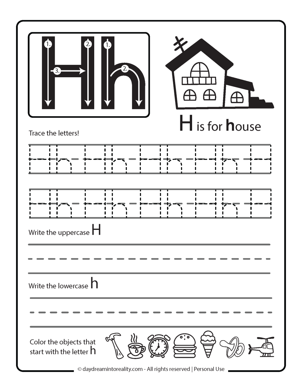 letter h preschool worksheets letter h preschool worksheets