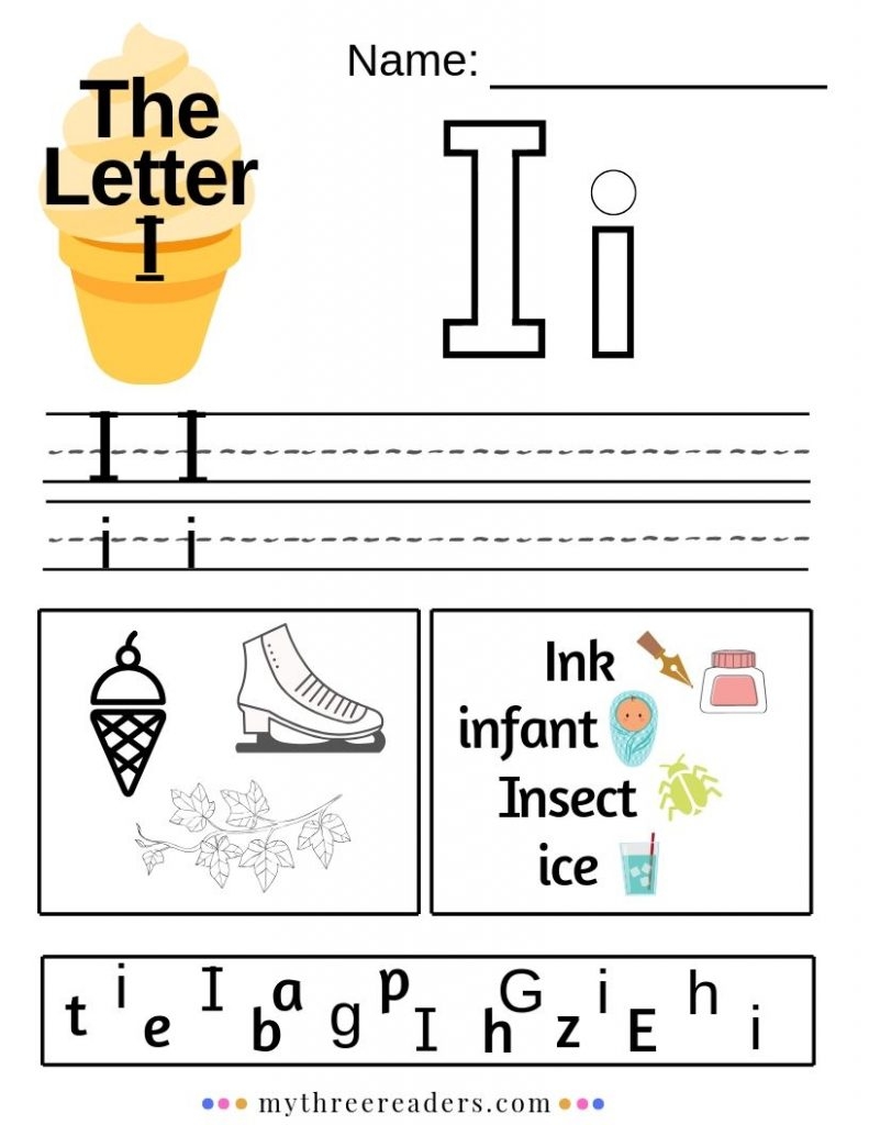 kindergarten letter i worksheets