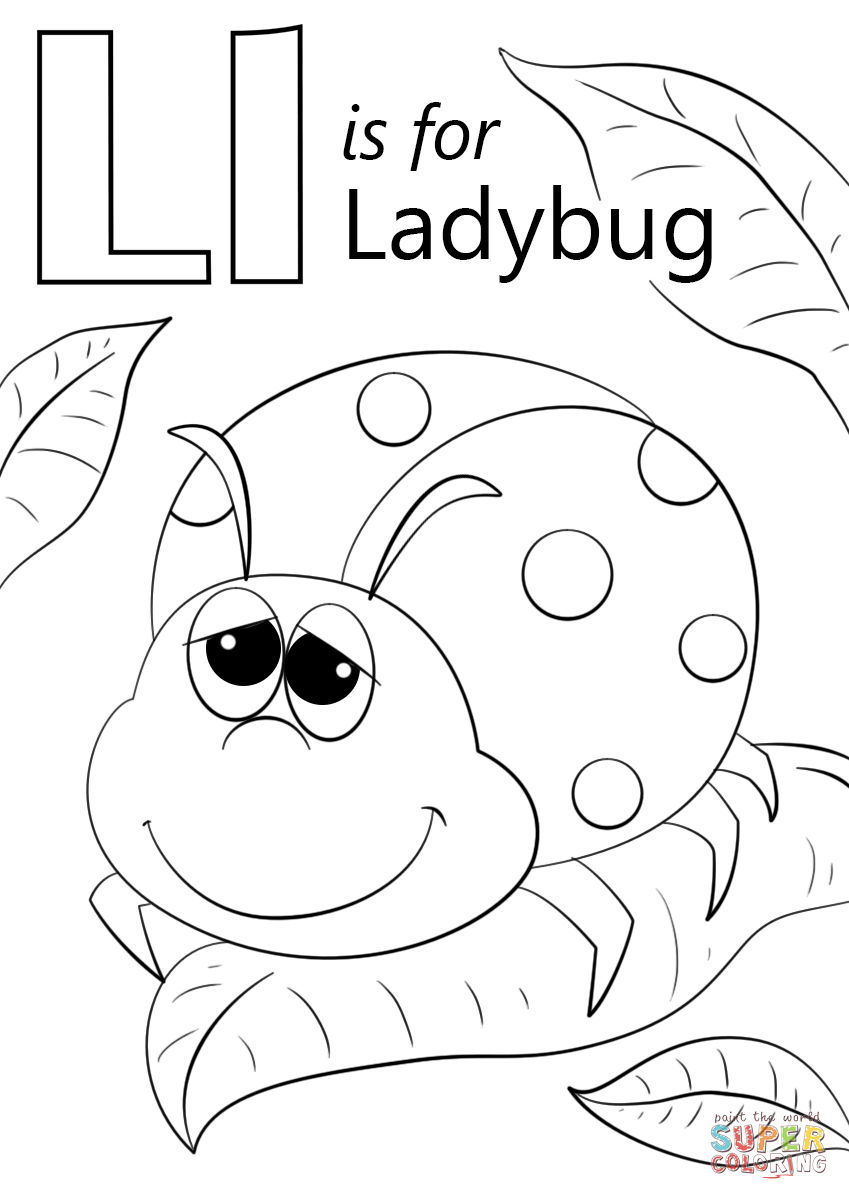 Letter L 40 Free Printable Coloring Pages