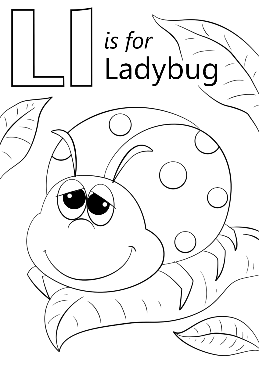 letter l coloring pages