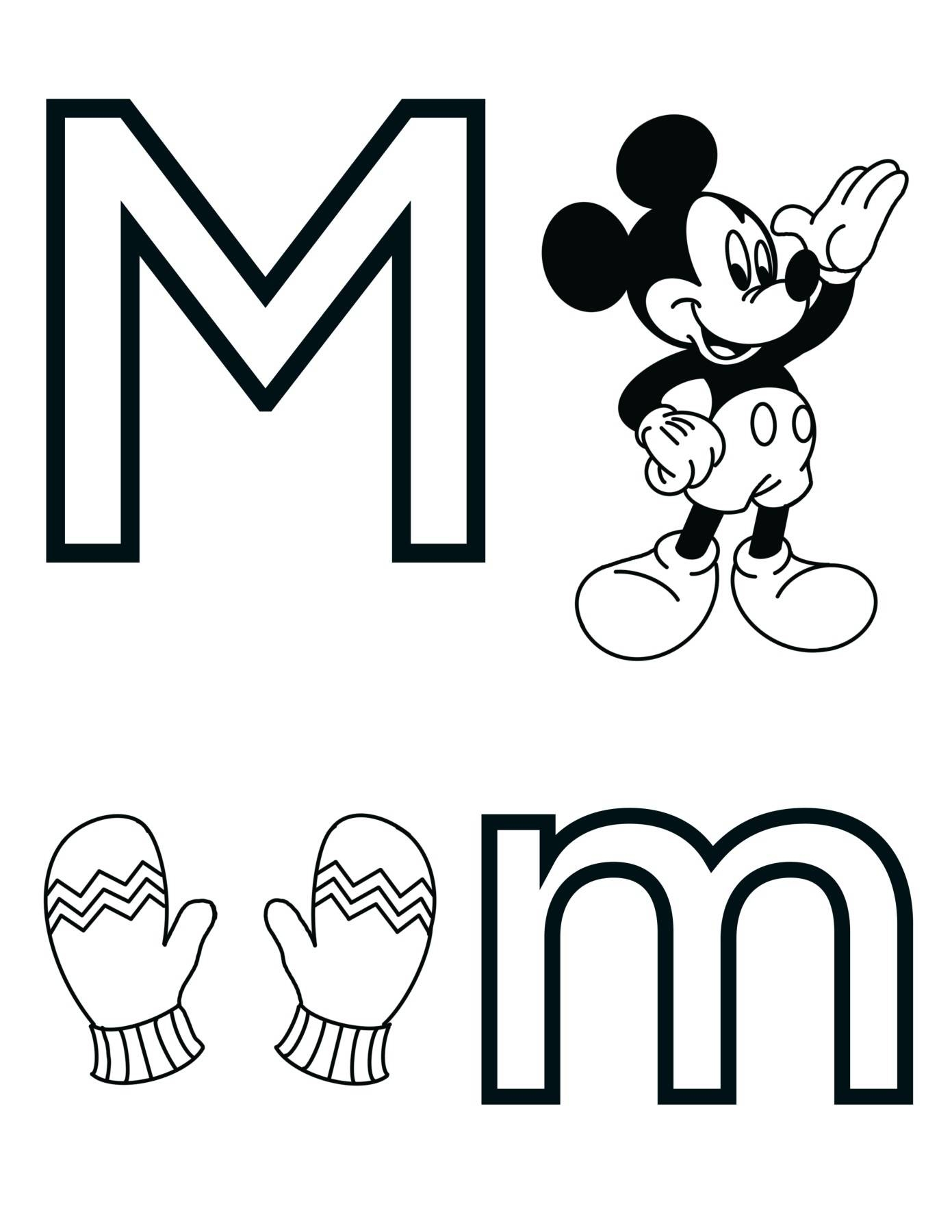 letter m coloring worksheets