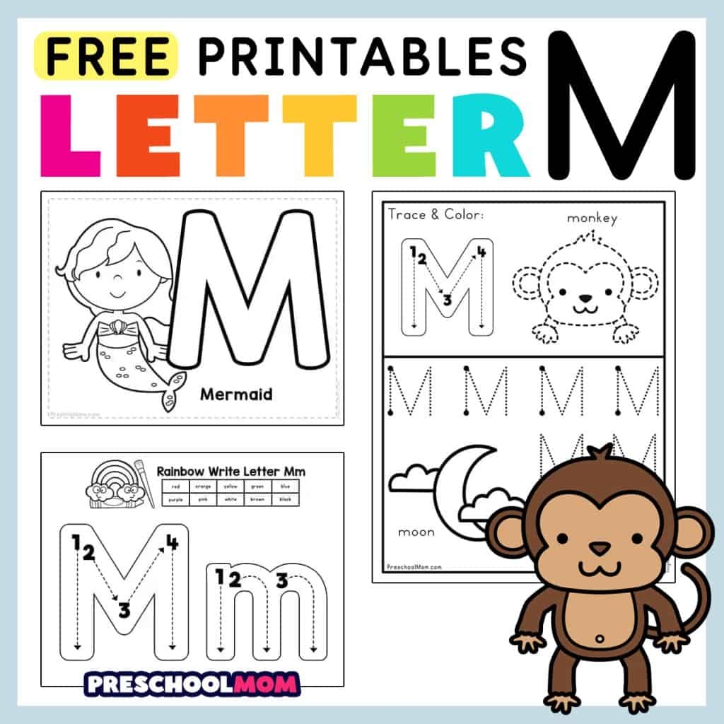 letter m worksheets for preschool