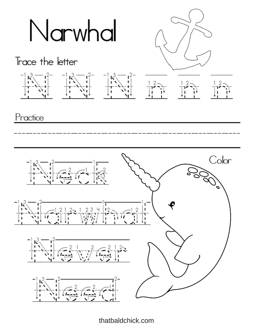 Letter N Alphabet Writing Practice Letter N Alphabet Writing Practice