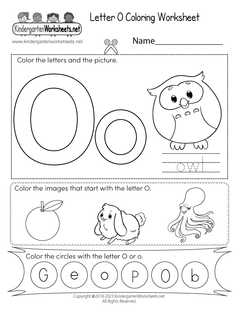 Letter O Coloring Worksheet Free Printable Digital PDF Letter O Coloring Worksheet Free Printable Digital PDF
