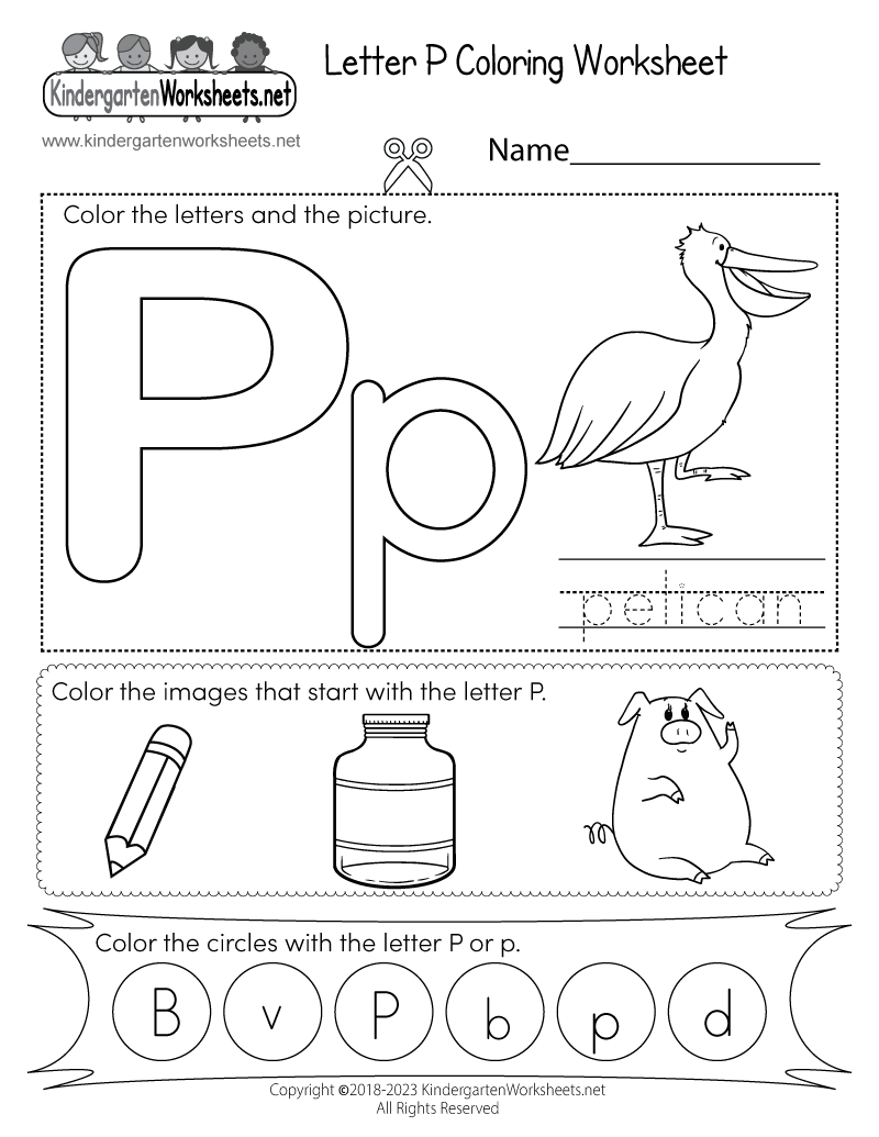 Letter P Coloring Worksheet Free Printable Digital PDF Letter P Coloring Worksheet Free Printable Digital PDF
