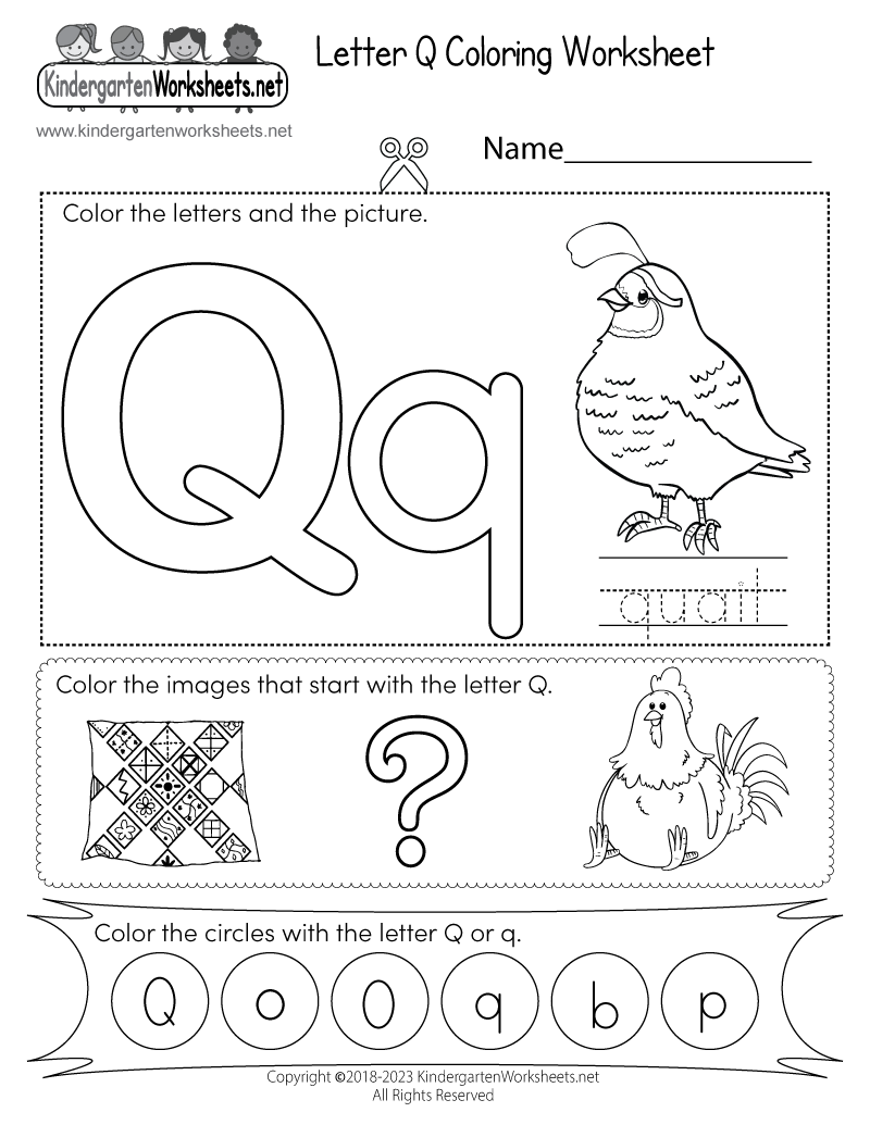 Letter Q Coloring Worksheet Free Printable Digital PDF Letter Q Coloring Worksheet Free Printable Digital PDF