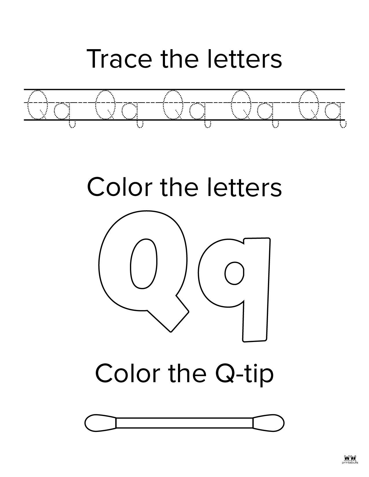 free printable letter q worksheet