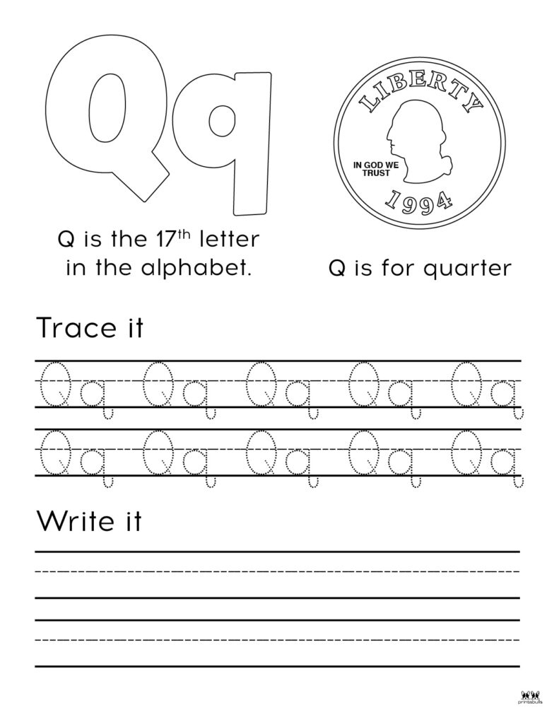 Letter Q Worksheets 50 FREE Printables Printabulls Worksheets Library