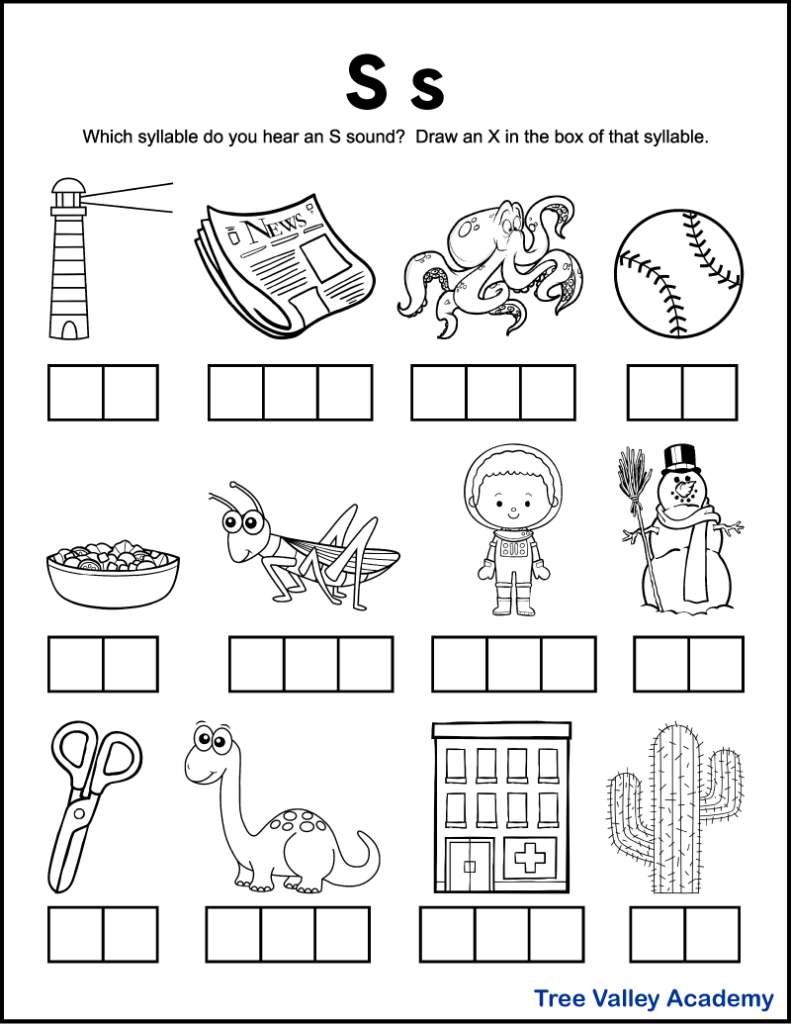 printable letter s worksheets