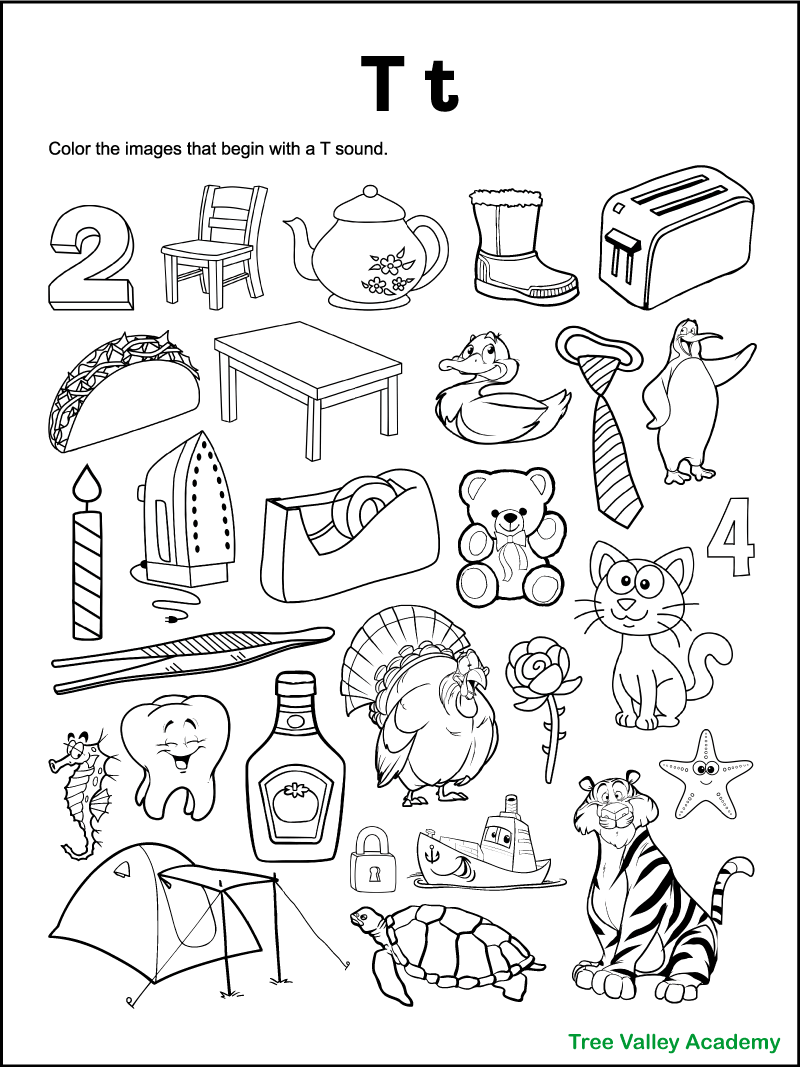 letter t coloring page