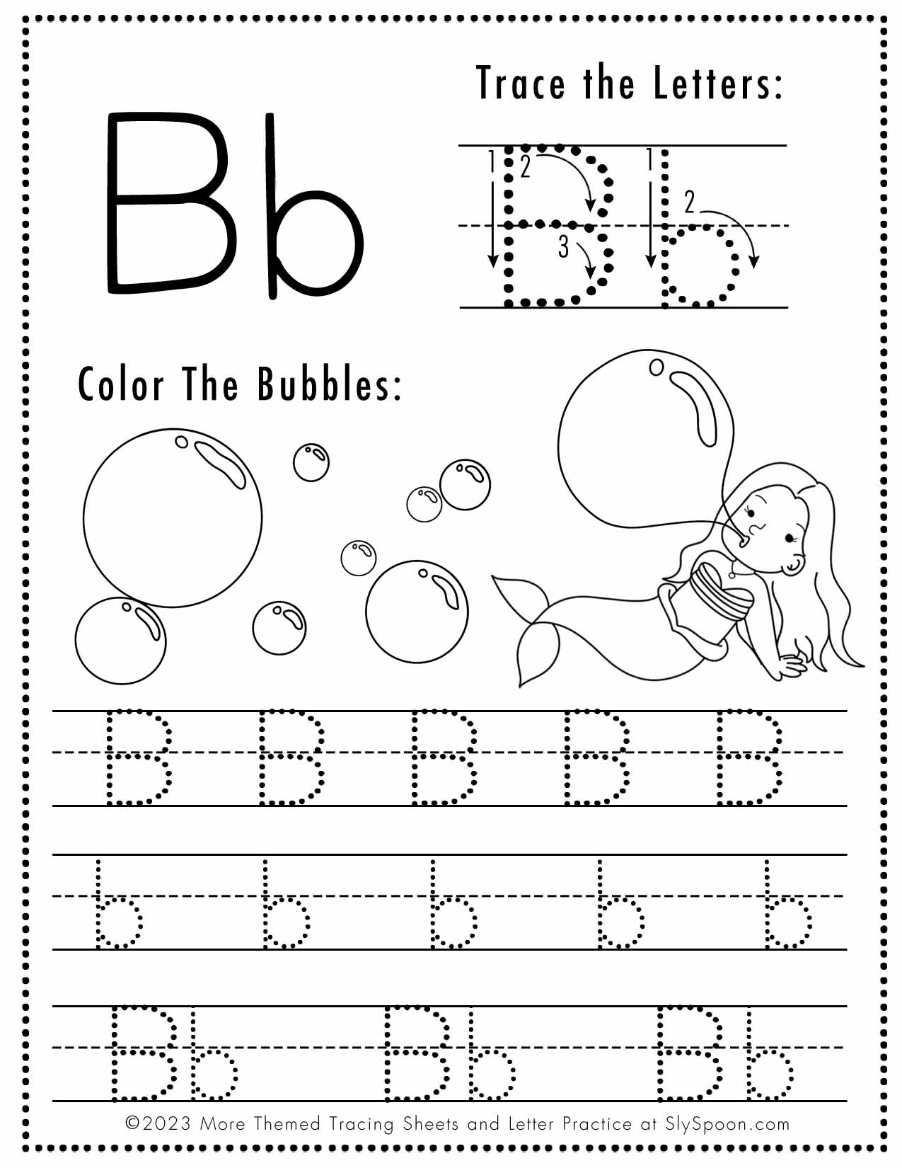 letter tracing worksheets free printable