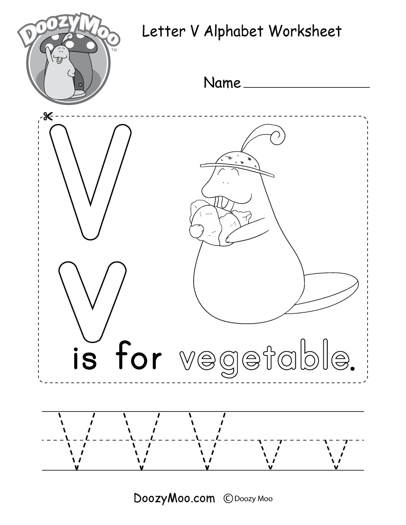 letter v worksheets for preschoolers
