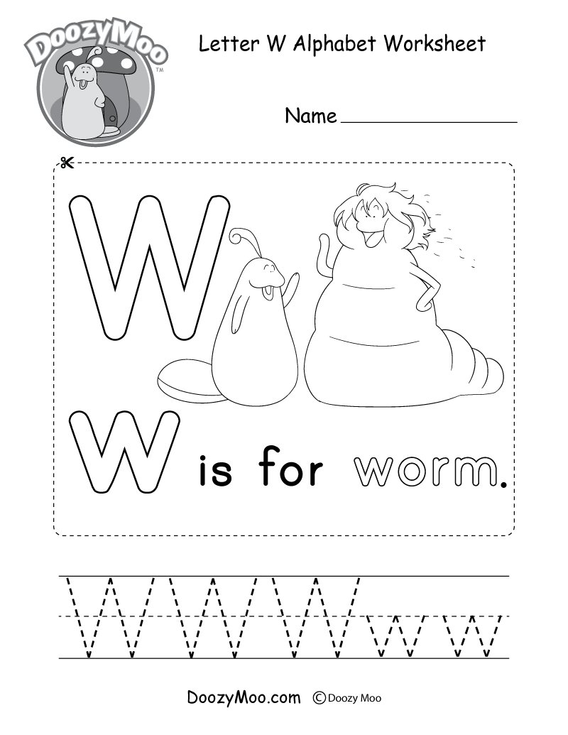 letter w preschool worksheets