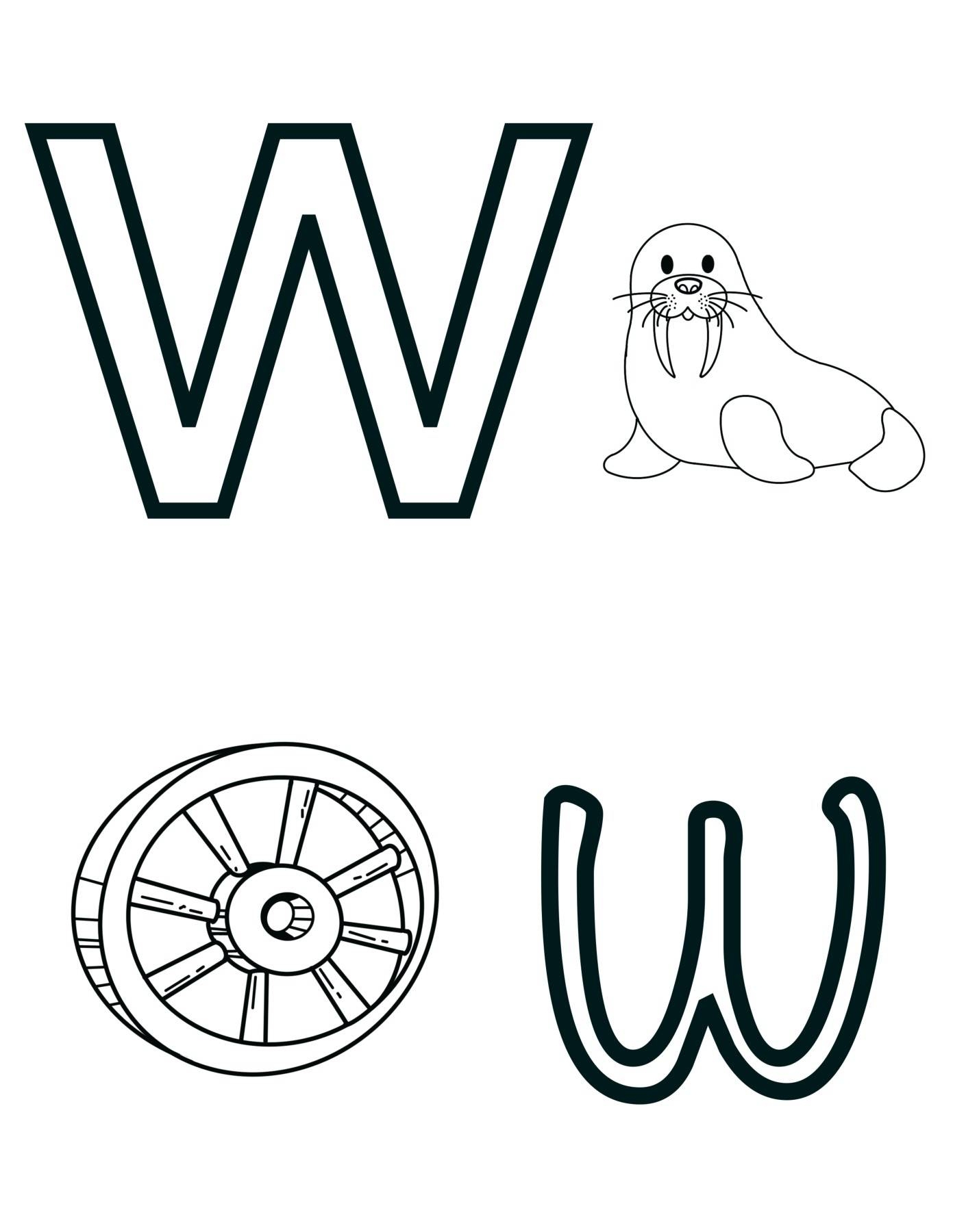 Letter W Coloring Page Worksheet By Knox Worksheets TPT Letter W Coloring Page Worksheet By Knox Worksheets TPT