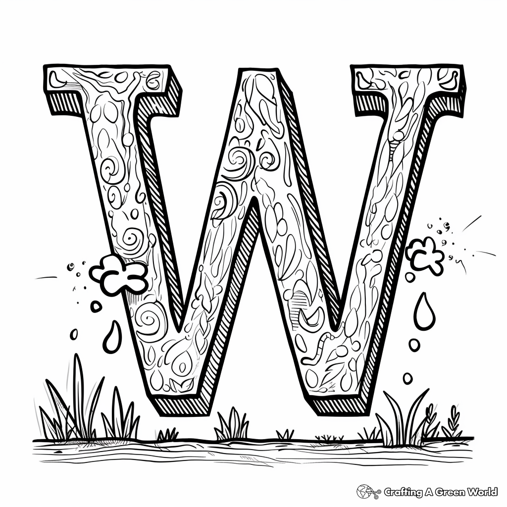 letter w coloring sheet