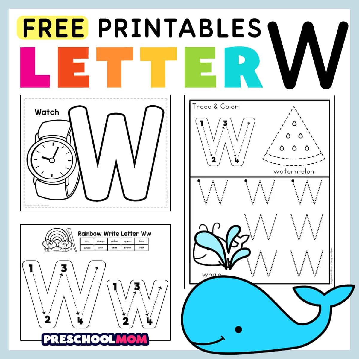 Letter W Preschool Printables Preschool Mom