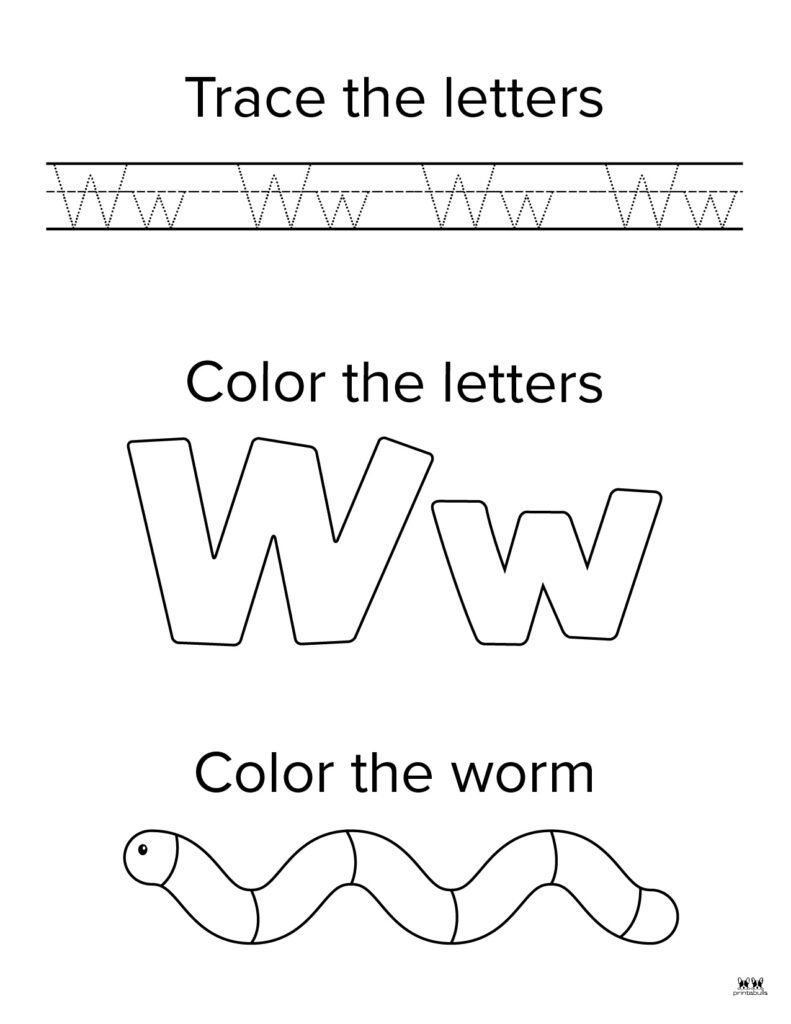 worksheets for the letter w