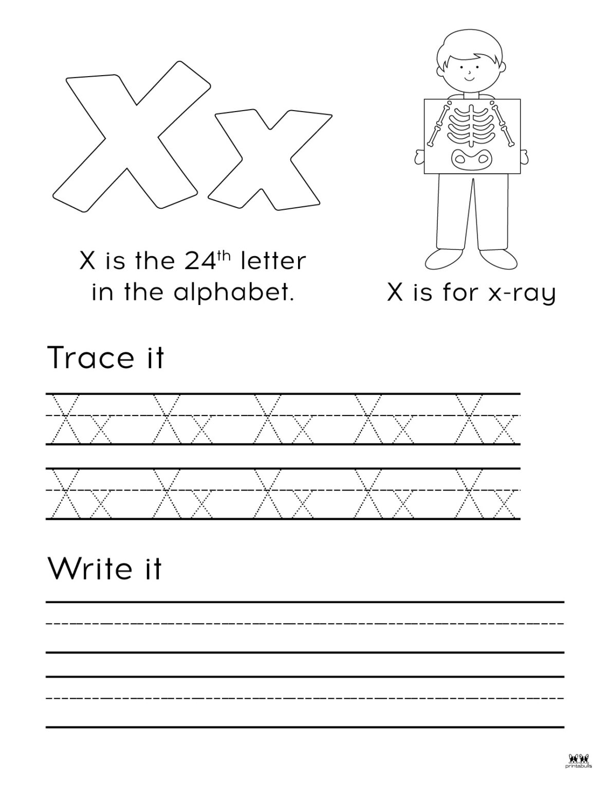 Letter X Worksheets 50 FREE Printables Printabulls