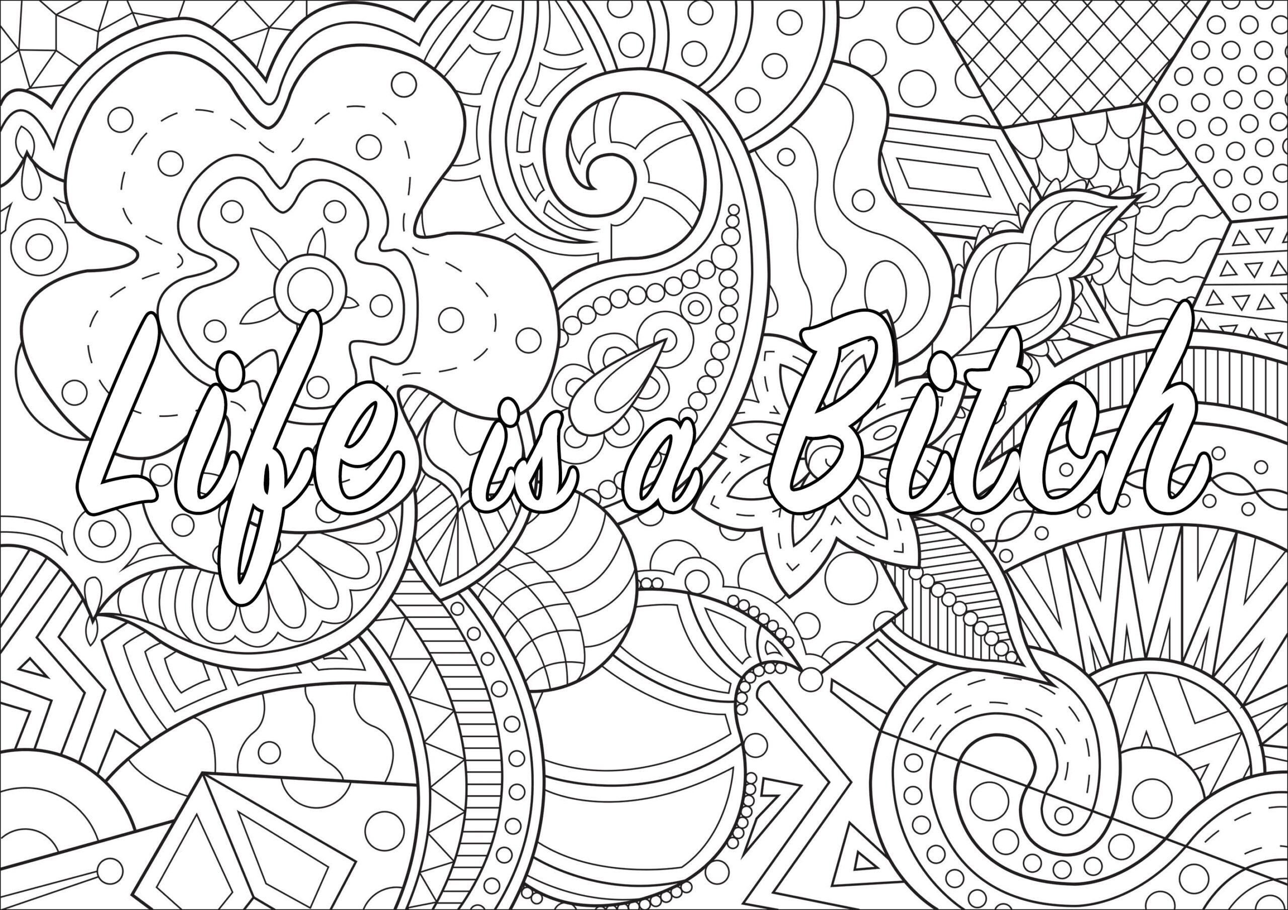 coloring pages with cuss words