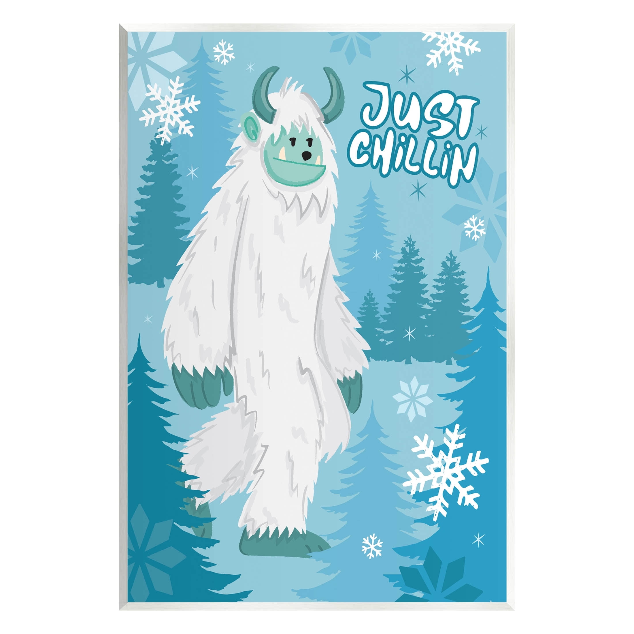 Lisa Perry Chillin Winter Yeti Wall Art Print 10x15 Inches Walmart