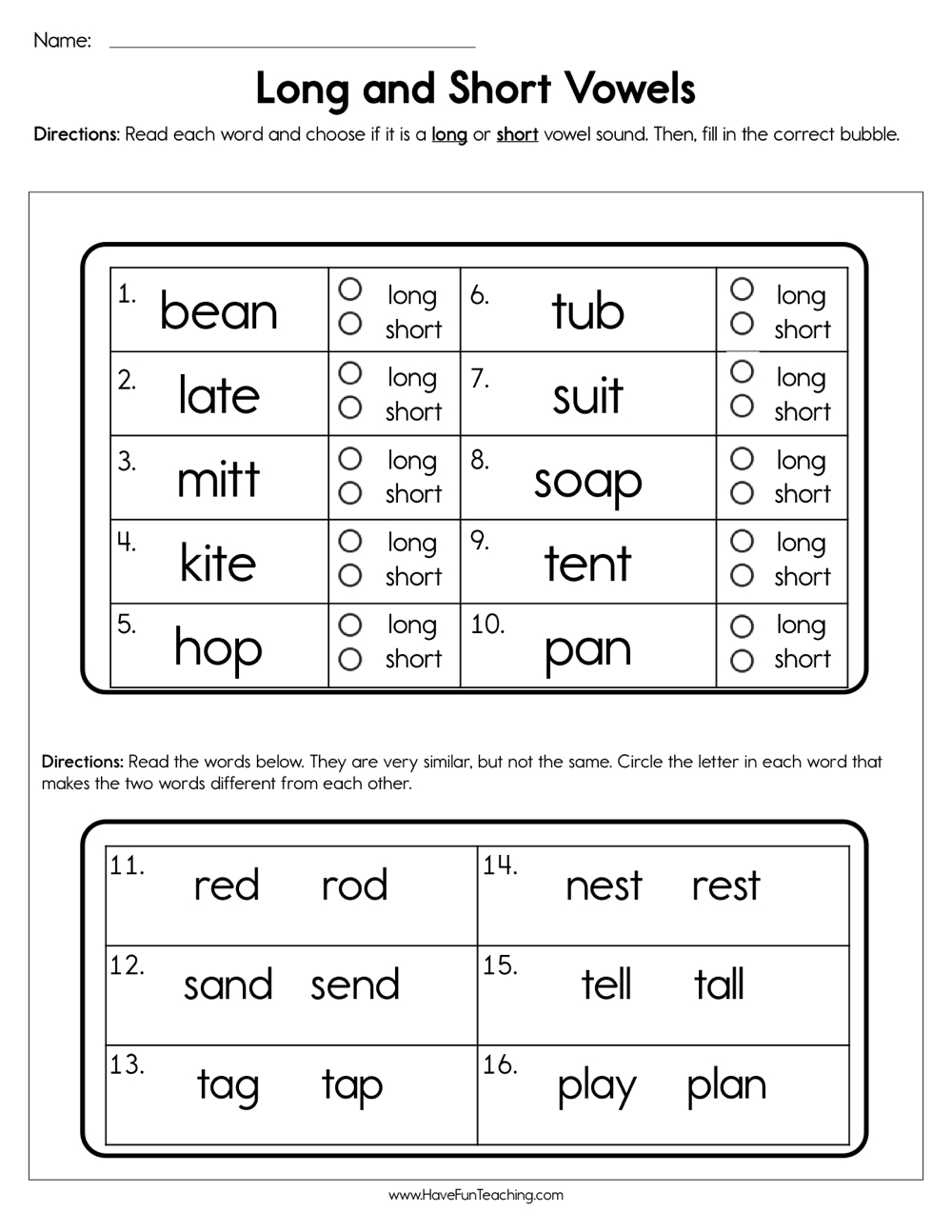 vowels worksheets for kindergarten