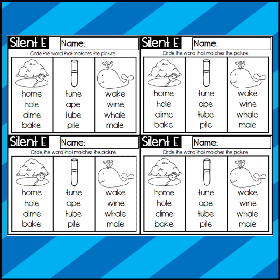 Long Vowel Silent E Words Exit Slips Made By Teachers