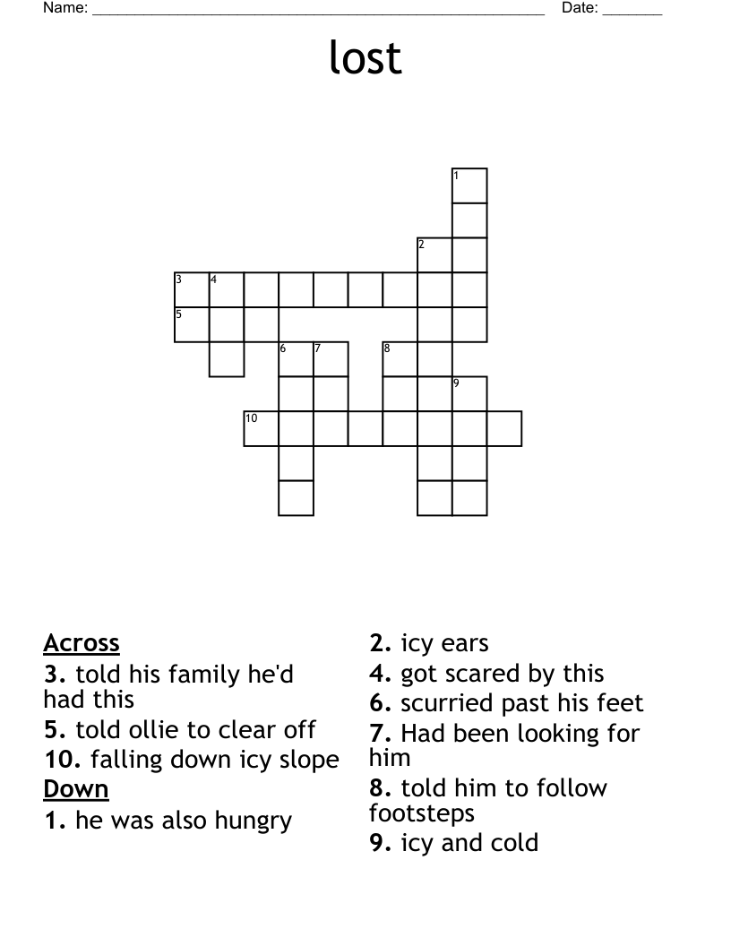 Lost Crossword WordMint