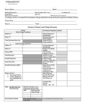 Manual J Worksheet Pdf Fill Online Printable Fillable Blank 
