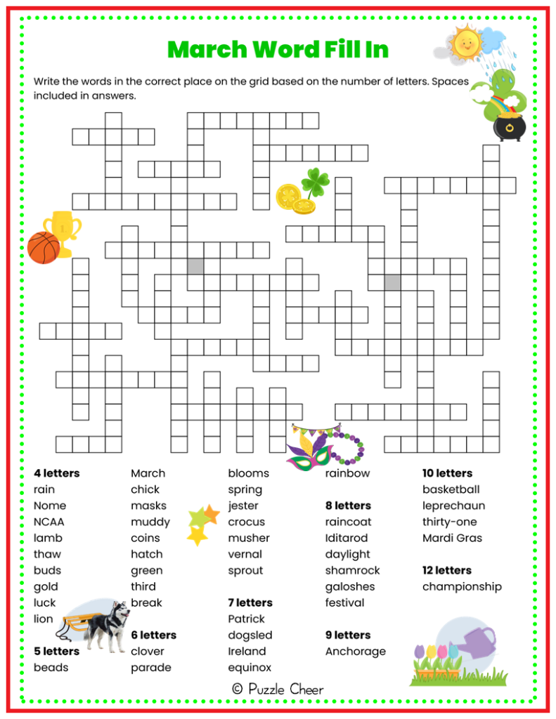 word fill in puzzles printable word fill in puzzles printable