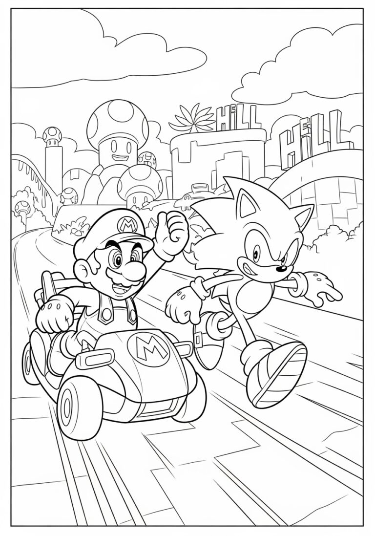 mario sonic coloring pages mario sonic coloring pages