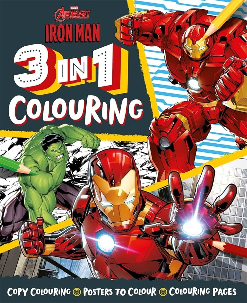 Marvel Avengers Iron Man 3 In 1 Colouring Marvel Entertainment International Ltd 9781803686813 Amazon Books
