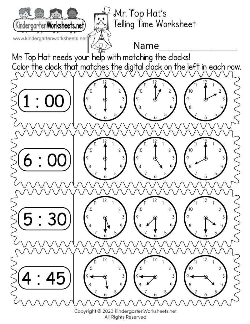 clock worksheets for kindergarten clock worksheets for kindergarten