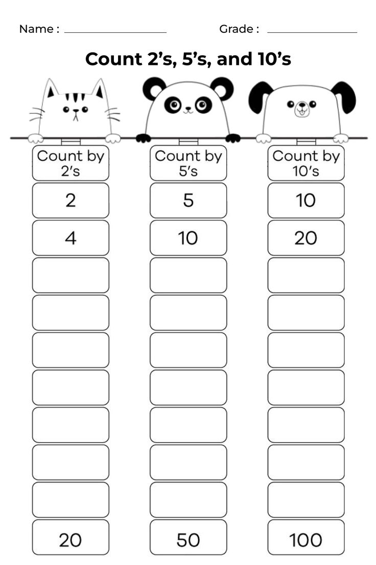Math Worksheet Skip Counting Counting 2s 5s 10s Worksheet Math Worksheet Skip Counting Counting 2s 5s 10s Worksheet