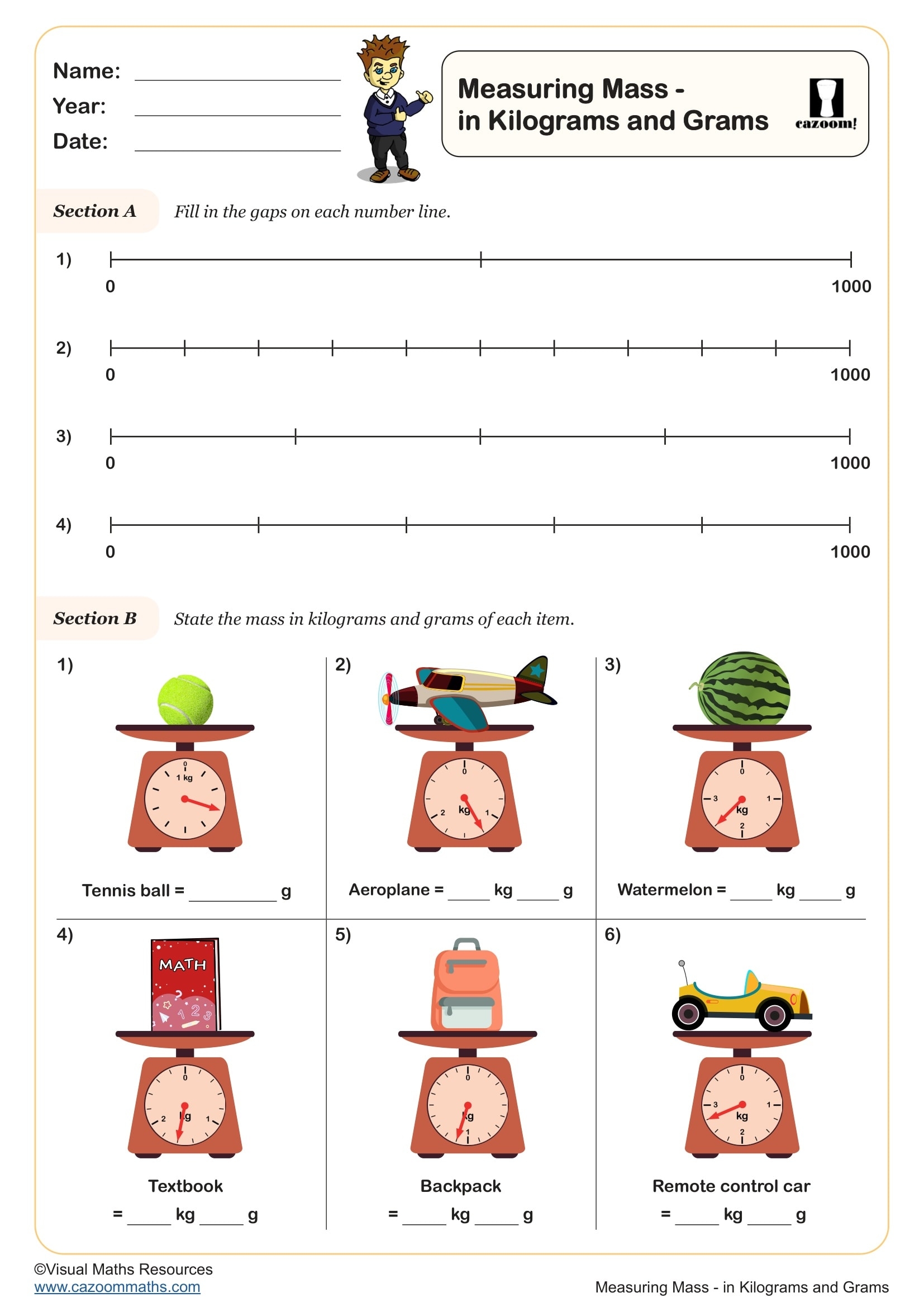 Measure Mass In Kilograms And Grams Fun And Engaging Key Stage 2 Worksheets Library