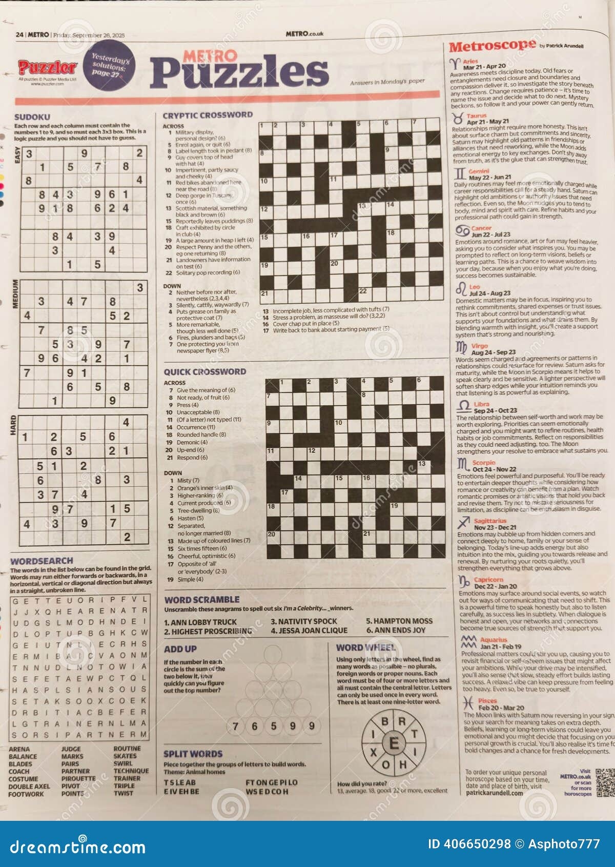 Metro Puzzles Page Featuring Sudoku Crosswords Wordsearch And Brain Teaser Puzzles Editorial Stock Photo Image Of Clues Thinking 406650298 Metro Puzzles Page Featuring Sudoku Crosswords Wordsearch And Brain Teaser Puzzles Editorial Stock Photo Image Of Clues Thinking 406650298