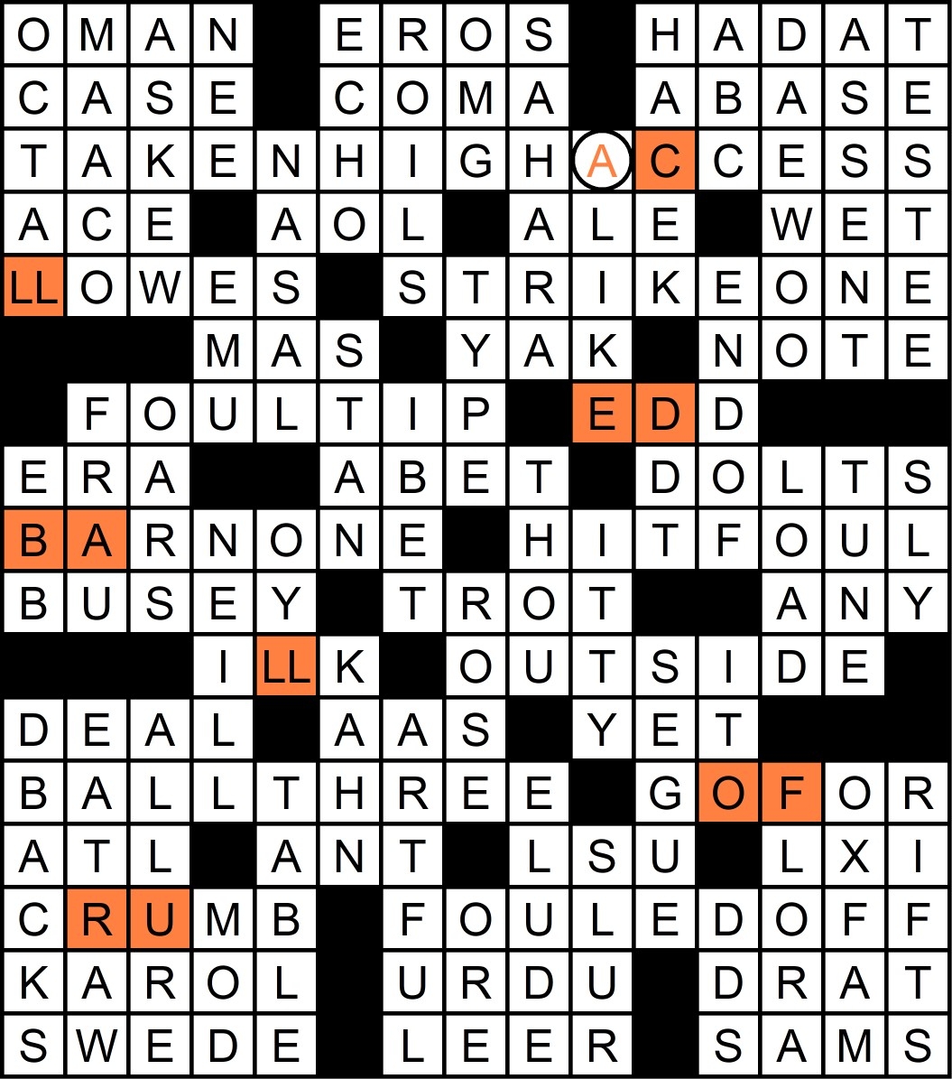 aol for one crossword clue