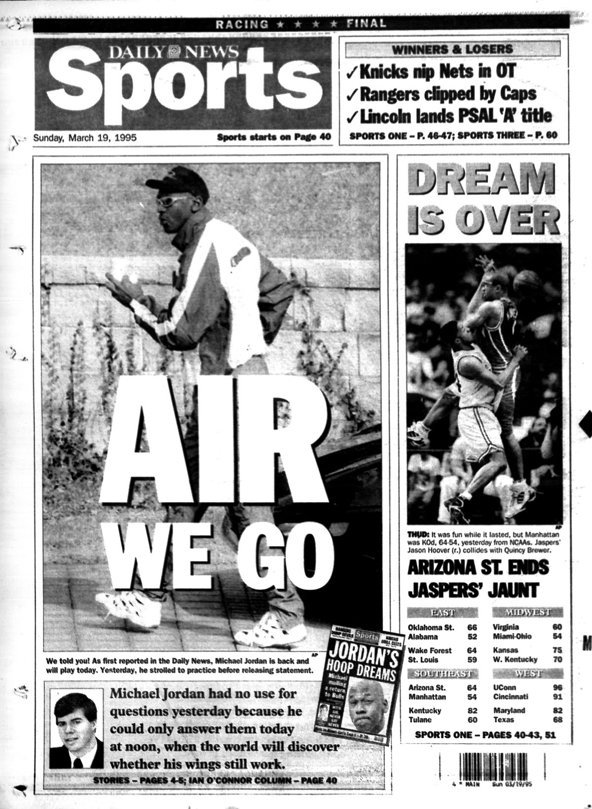 Michael Jordan Ends His Retirement And Returns To The Chicago Bulls In 1995 With Two Simple Words I m Back New York Daily News