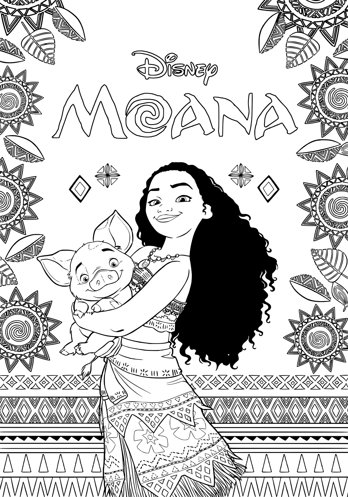 printable moana coloring pages printable moana coloring pages