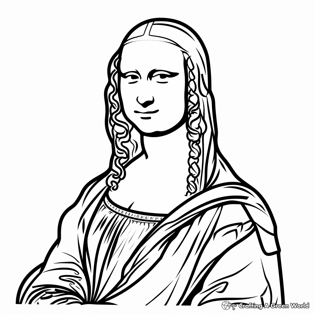 Mona Lisa Coloring Pages Free Printable Mona Lisa Coloring Pages Free Printable
