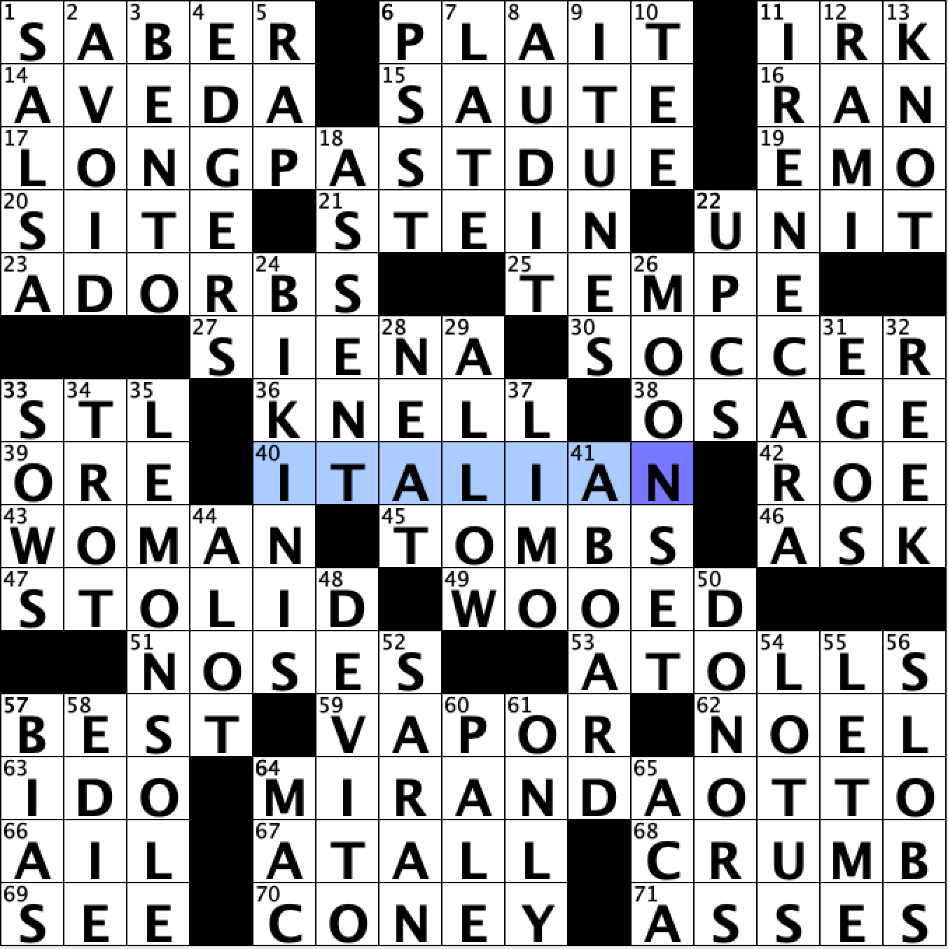 universal crossword puzzle solutions