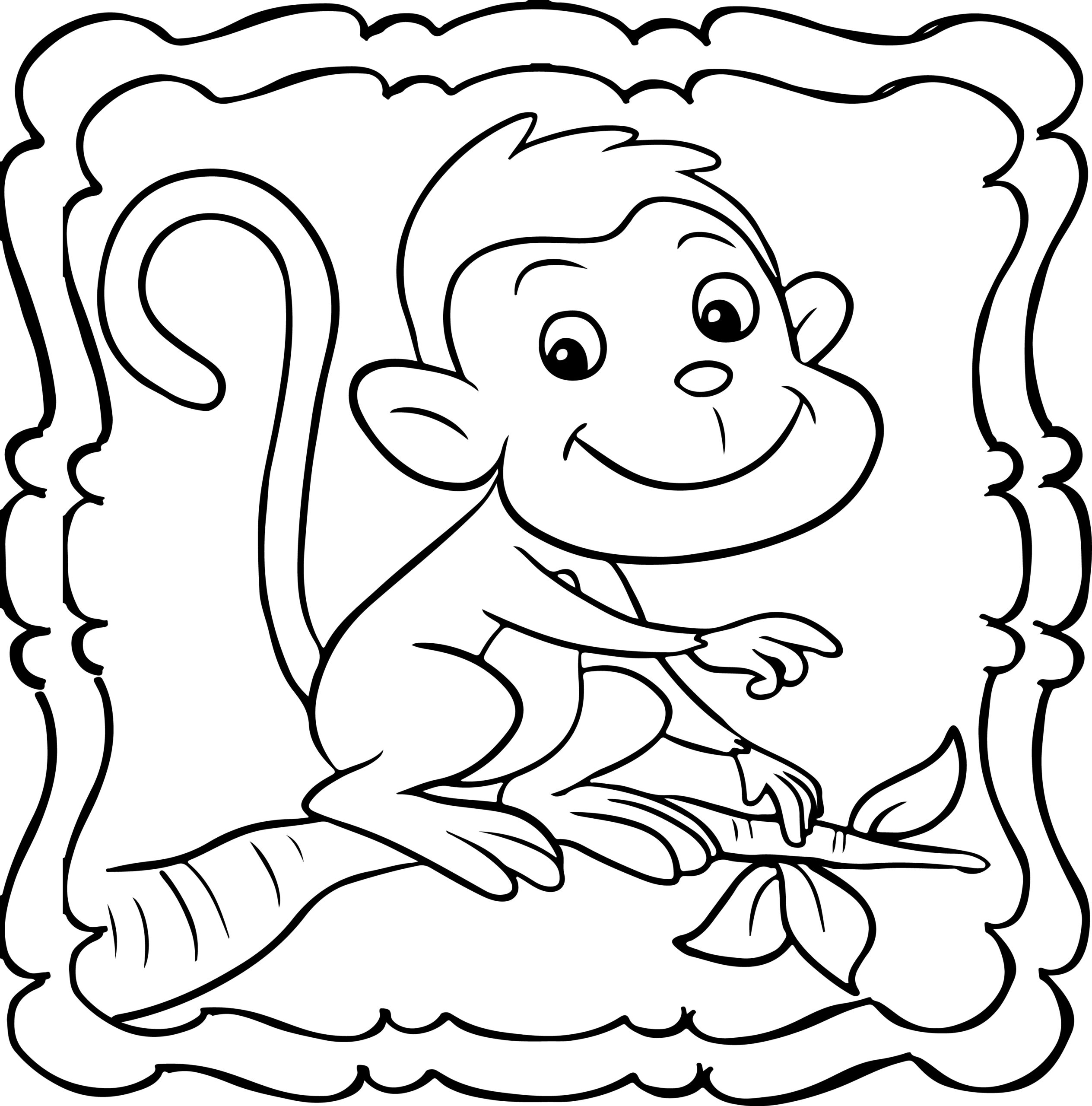coloring pages of monkey coloring pages of monkey
