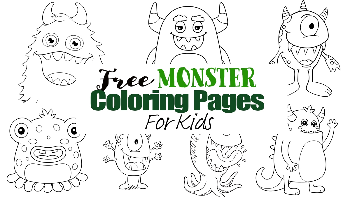 Monster Coloring Pages For Kids Happy Toddler Playtime