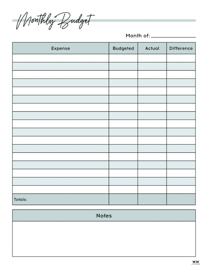 Monthly Budget Planners 20 FREE Printables Printabulls Worksheets Monthly Budget Planners 20 FREE Printables Printabulls Worksheets